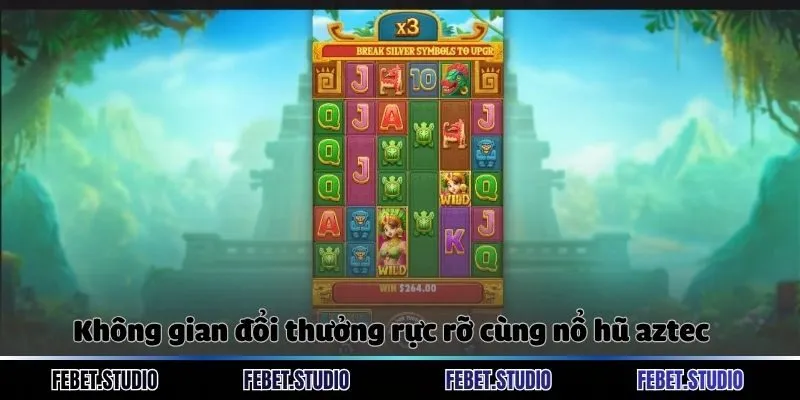 Không gian đổi thưởng rực rỡ cùng nổ hũ aztec